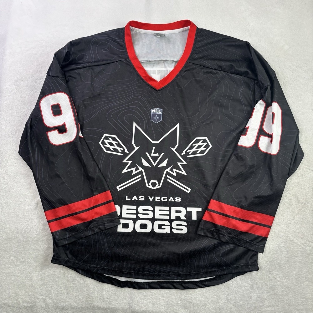 Las Vegas Desert Dogs Long Sleeve Lacrosse Jersey Pinkbox Gretzky XL